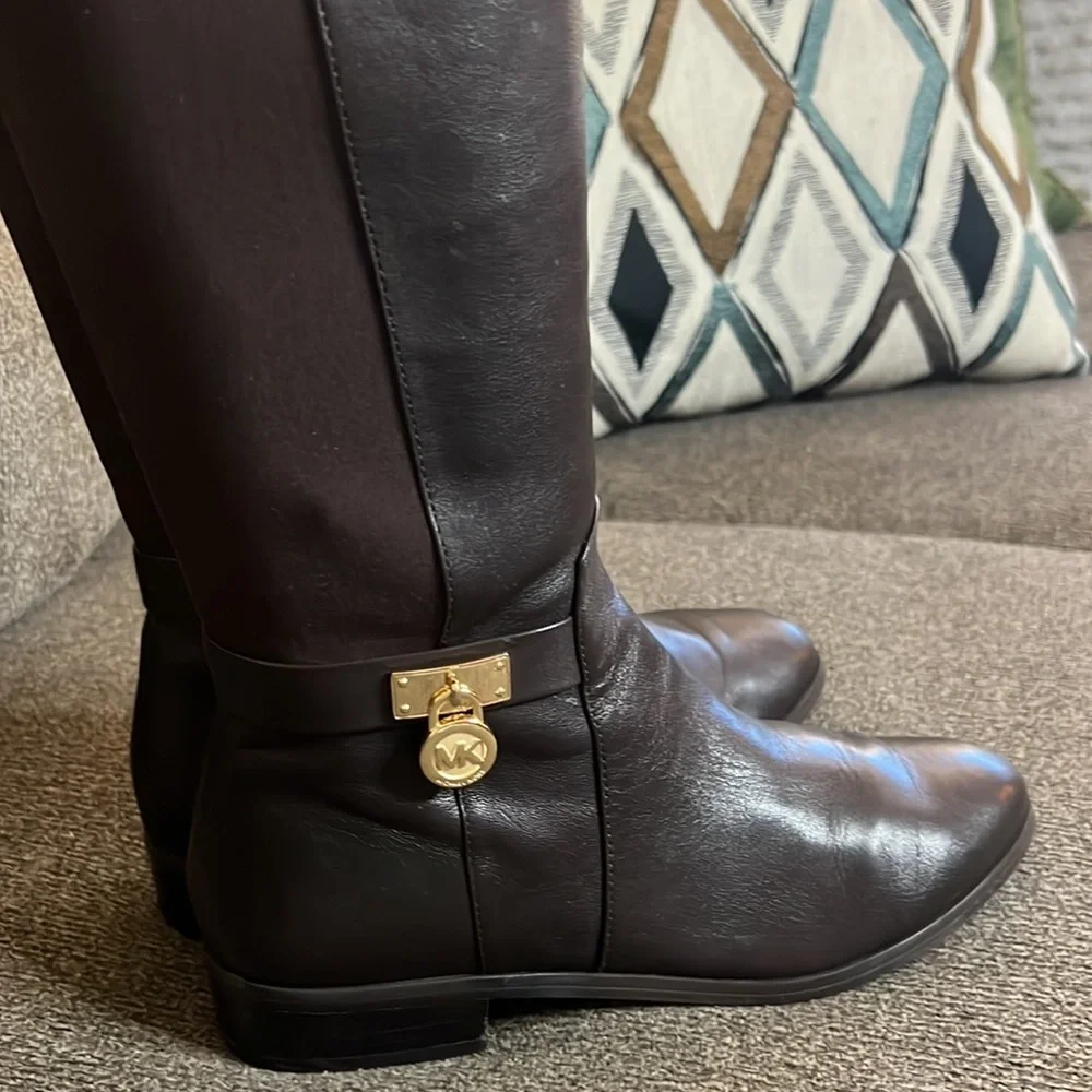 MICHAEL Michael Kors Hamilton Tall Riding Boots -‎ Dark Chocolate Size 5.5